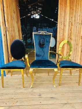 Golden High table Chairs